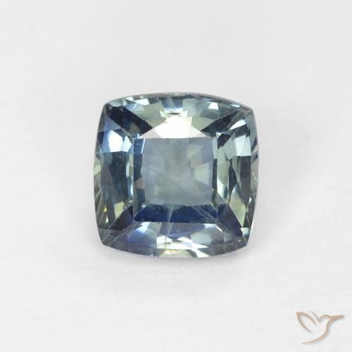0.89ct Naturale Teal-blu Zaffiro, Cuscino, VS