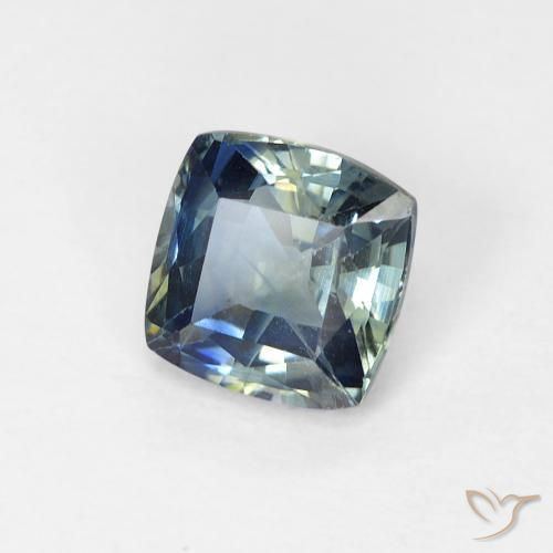 Zaffiro Teal-blu naturale da 0.89 ct, Cuscino, VS
