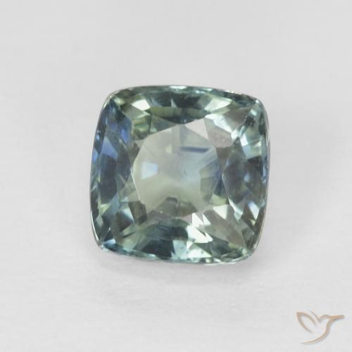 Zaffiro Blu Medio Verde naturale da 0.89 ct, Cuscino, VS