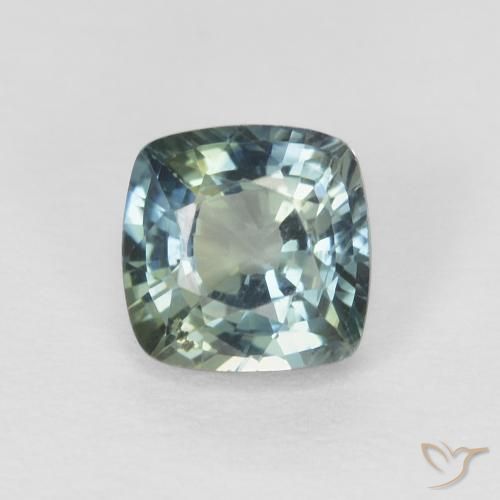 0.80ct Naturale Teal-blu Zaffiro, Cuscino, VS