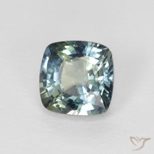 Zaffiro Teal-blu naturale da 0.80 ct, Cuscino, VS
