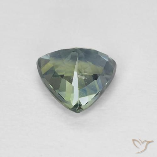 Zaffiro Teal-blu naturale da 0.68 ct, Taglio trillion, VS