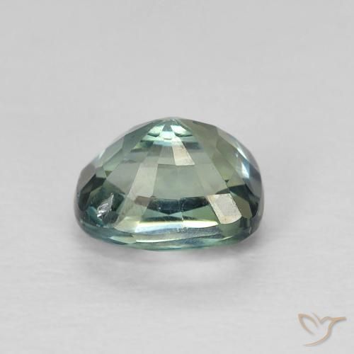 Zaffiro Verde bluastro chiaro naturale da 0.86 ct, Cuscino, VS