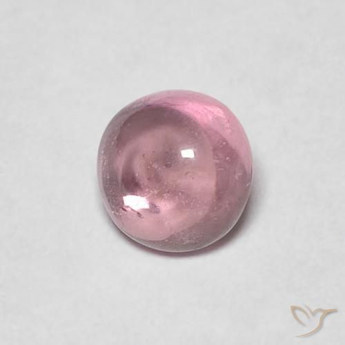 Zaffiro Rosa palissandro naturale da 0.49 ct, Rotondo, Trasparente