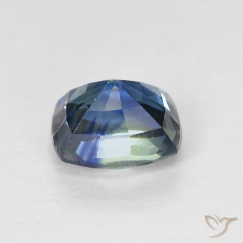 Zaffiro Teal-blu naturale da 0.86 ct, Cuscino, VVS-VS