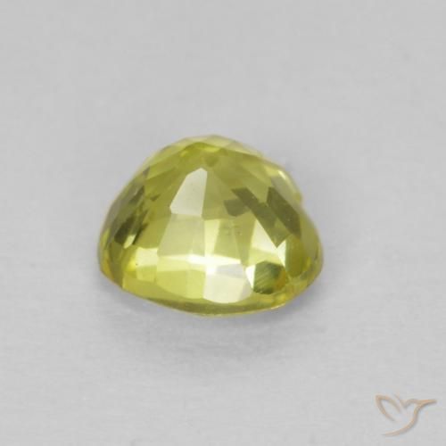 Zaffiro Giallo chiaro naturale da 0.51 ct, Cuore, VS