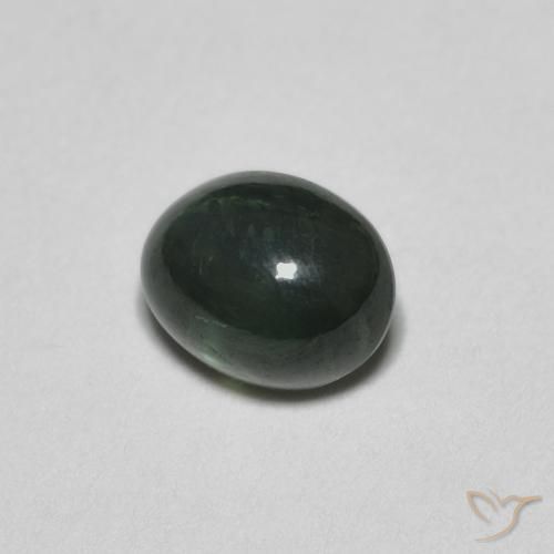 Zaffiro Verde naturale da 0.67 ct, Ovale, Traslucido