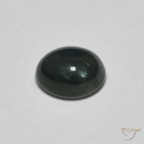 Zaffiro Verde naturale da 0.67 ct, Ovale, Traslucido