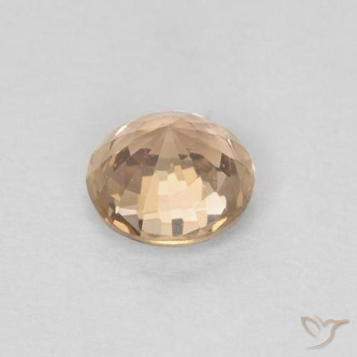 Zaffiro Arancione chiaro naturale da 0.39 ct, Rotondo, VVS