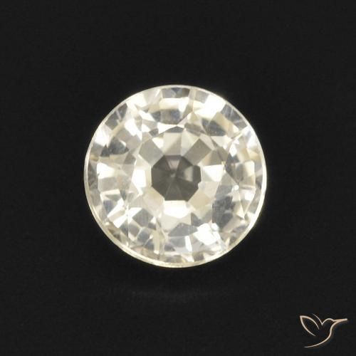 0.47ct Naturale Giallo chiaro Zaffiro, Rotondo, VVS