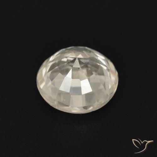 Zaffiro Giallo chiaro naturale da 0.47 ct, Rotondo, VVS