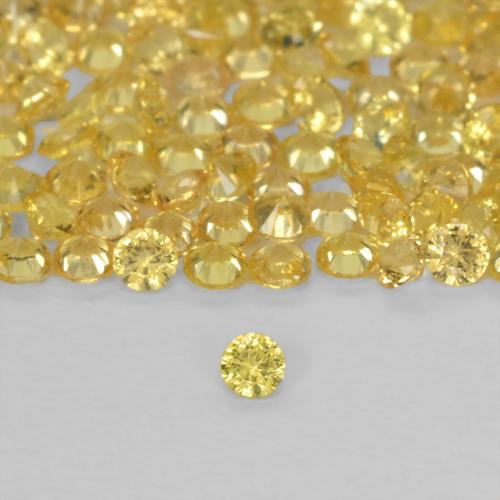 Zaffiro Medium Light-Yellow naturale da 0.02 ct, Rotondo, VS