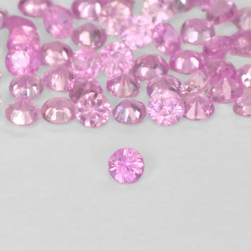 Zaffiro Rosa chiaro naturale da 0.02 ct, Rotondo, VS