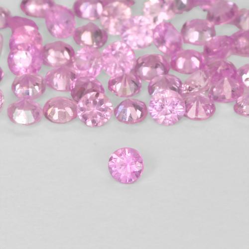 Zaffiro Rosa chiaro naturale da 0.02 ct, Rotondo, VS