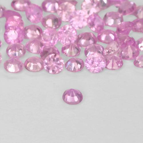 Zaffiro Rosa chiaro naturale da 0.02 ct, Rotondo, VS