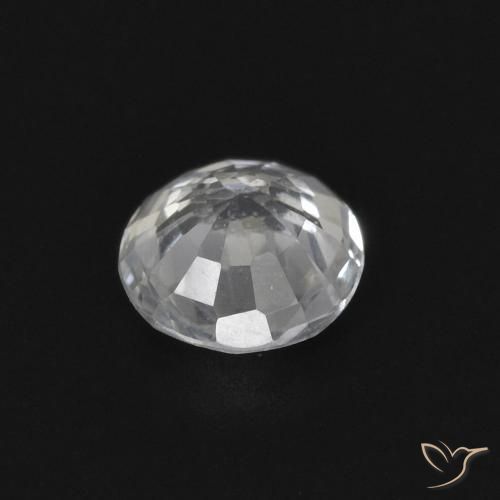 Zaffiro Bianco naturale da 0.53 ct, Rotondo, VVS
