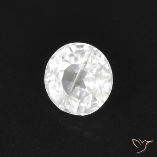 Zaffiro Bianco naturale da 0.50 ct, Rotondo, VS