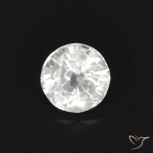 0.45ct Naturale Bianco Zaffiro, Rotondo, VS