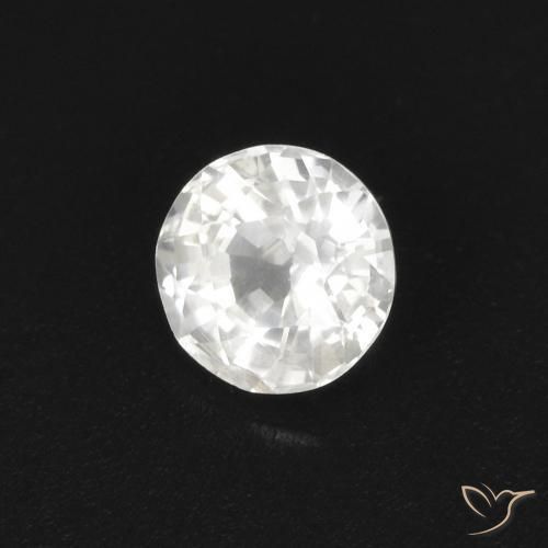 Zaffiro Bianco naturale da 0.45 ct, Rotondo, VS