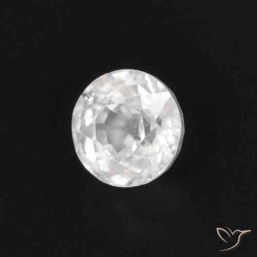 Zaffiro Bianco naturale da 0.43 ct, Rotondo, VS
