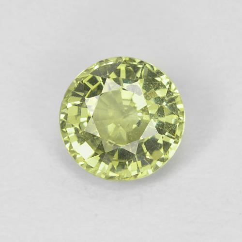 0.57ct Naturale Giallo medio Zaffiro, Rotondo, VS