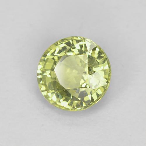 Zaffiro Giallo medio naturale da 0.57 ct, Rotondo, VS