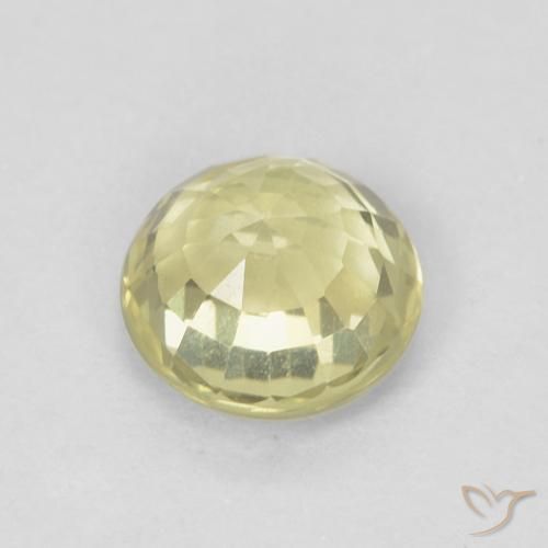 Zaffiro Giallo medio naturale da 0.50 ct, Rotondo, VVS