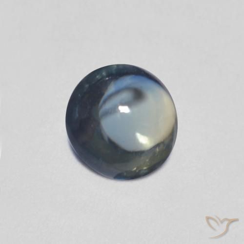 Zaffiro Blu navy naturale da 0.44 ct, Rotondo, Trasparente