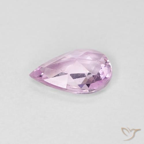 Zaffiro Viola medio naturale da 0.52 ct, Forma a pera, VVS-VS