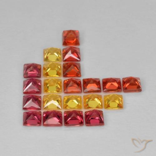 Gemme di Zaffiro Multicolore naturale da 2.26 ct, Quadrato, VS