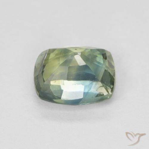 Zaffiro Blu verdastro naturale da 0.78 ct, Cuscino, VS