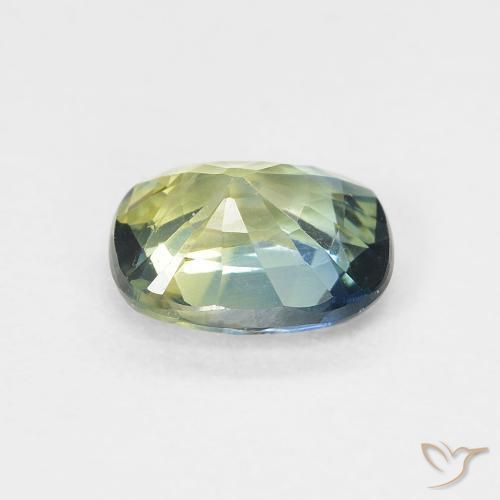 Zaffiro Verde molto chiaro naturale da 1.09 ct, Cuscino, VVS-VS
