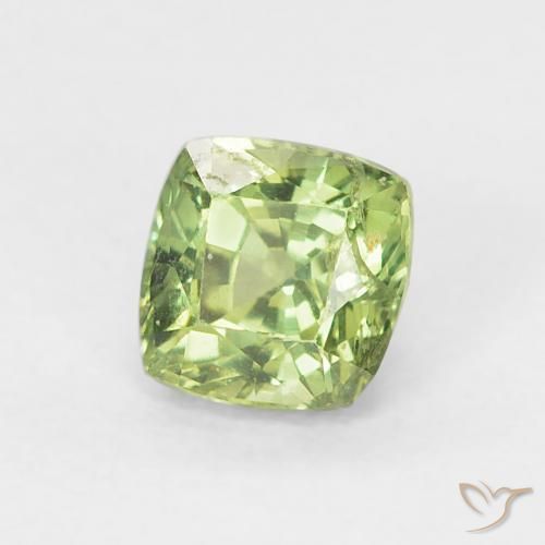Zaffiro Verde chiaro naturale da 0.54 ct, Cuscino, VS-SI