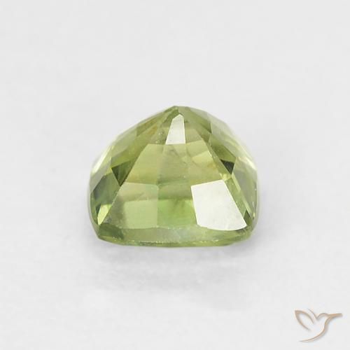 Zaffiro Verde chiaro naturale da 0.54 ct, Cuscino, VS-SI