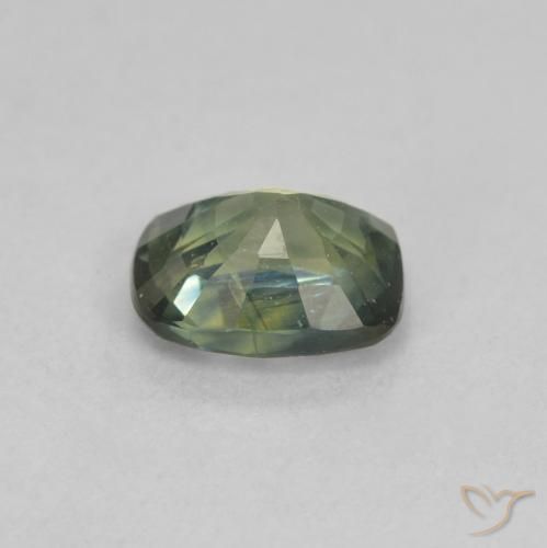 Zaffiro Verde foresta chiaro naturale da 0.72 ct, Cuscino, VS