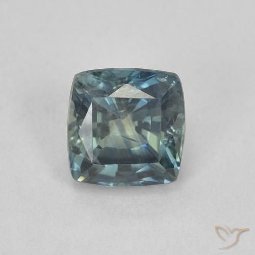 0.88ct Naturale Teal-blu Zaffiro, Cuscino, VS