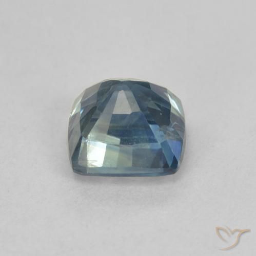 Zaffiro Teal-blu naturale da 0.88 ct, Cuscino, VS