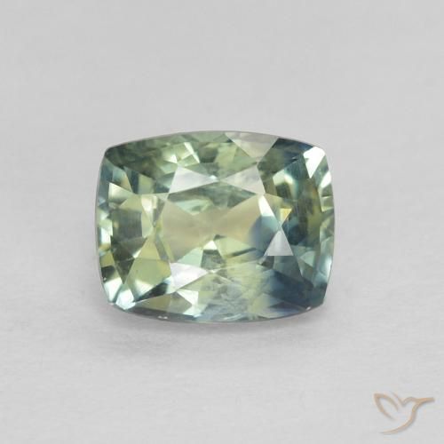 0.77ct Naturale Verdazzurro Zaffiro, Cuscino, VS, Photo A