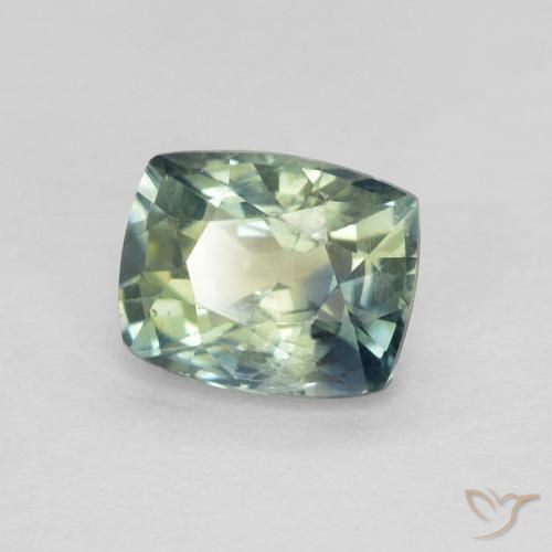 Zaffiro Verdazzurro naturale da 0.77 ct, Cuscino, VS