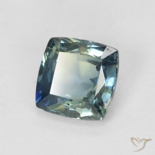 Zaffiro Blu verdastro naturale da 0.91 ct, Cuscino, VS