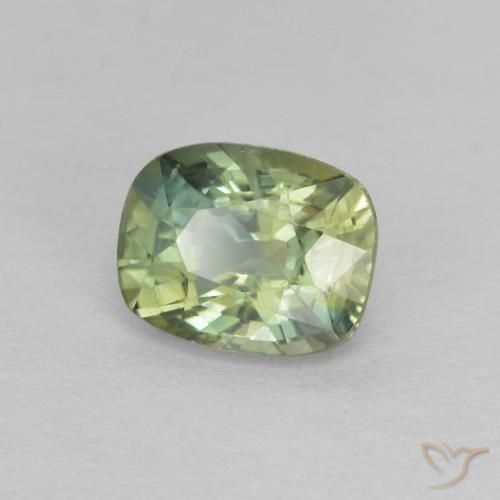 Zaffiro Verde chiaro naturale da 0.69 ct, Cuscino, VS