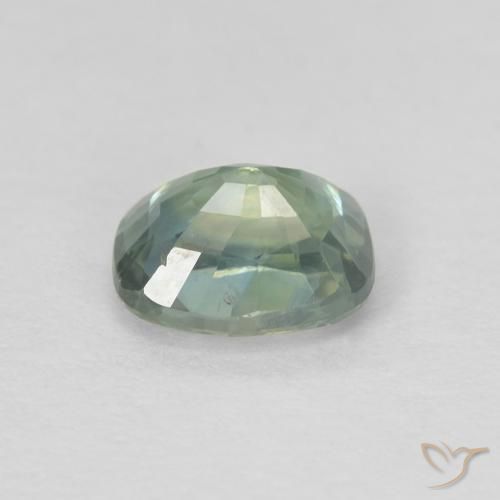 Zaffiro Verde chiaro naturale da 0.69 ct, Cuscino, VS