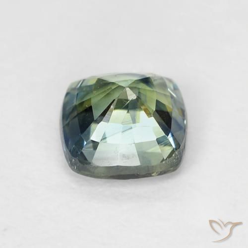 Zaffiro Blu verdastro naturale da 0.89 ct, Cuscino, VS
