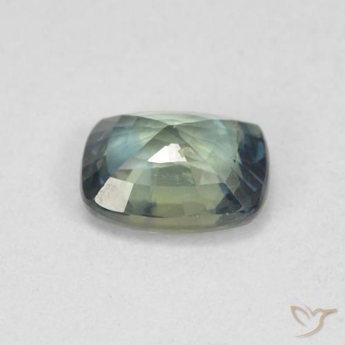Zaffiro Blu Medio Verde naturale da 0.79 ct, Cuscino, VS