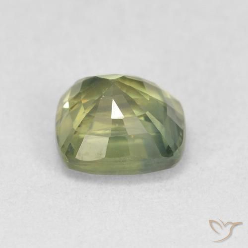 Zaffiro Verde foresta chiaro naturale da 1.13 ct, Cuscino, VS