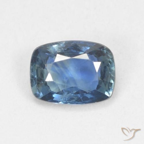 0.84ct Naturale Blu navy Zaffiro, Cuscino, VS