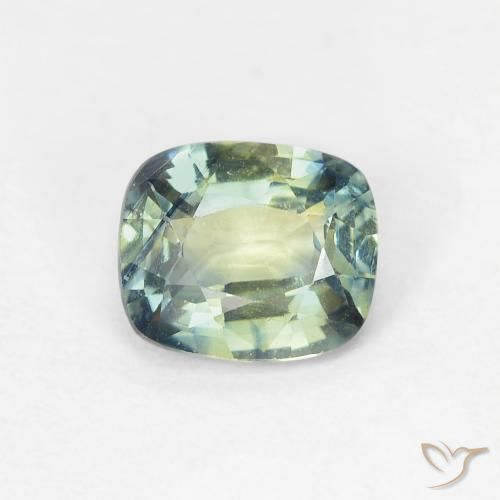 0.95ct Naturale Multicolore Zaffiro, Cuscino, VVS-VS