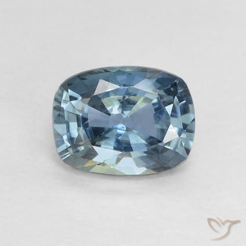0.60ct Naturale Teal-blu Zaffiro, Cuscino, VVS-VS
