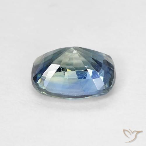 Zaffiro Teal-blu naturale da 0.60 ct, Cuscino, VVS-VS