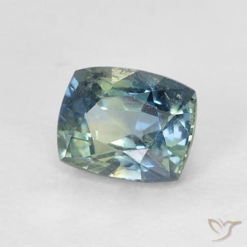 Zaffiro Blu verdastro naturale da 0.64 ct, Cuscino, VVS-VS